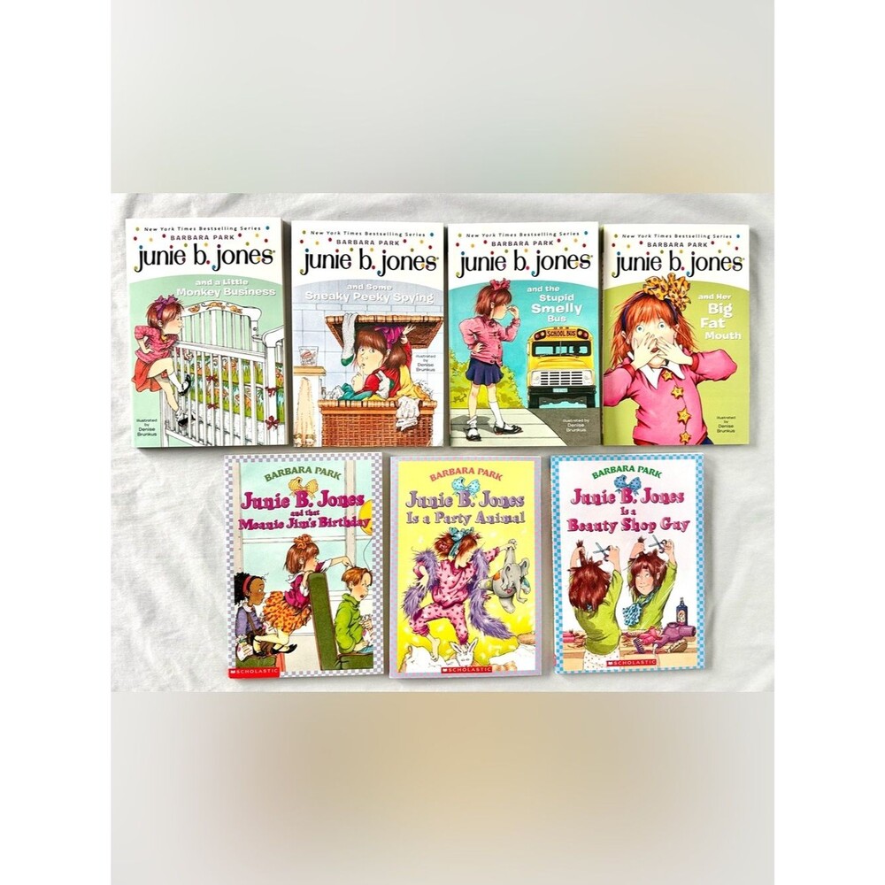 Junie B. Jones 7 Book Lot #1-4, 6, 10-11 Barbara Park Paperback Chapter Books